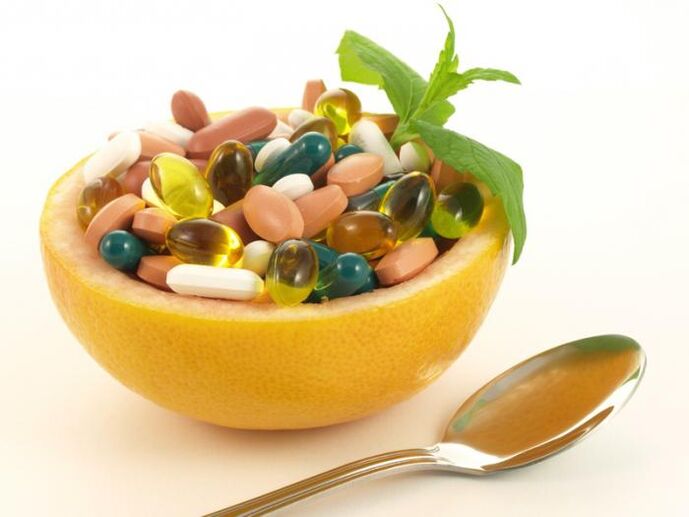 Una varietà di vitamine per aumentare la potenza